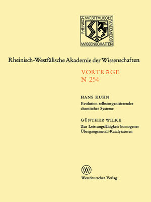 cover image of Evolution selbstorganisierender chemischer Systeme. Zur Leistungsfähigkeit homogener Übergangsmetall-Katalysatoren